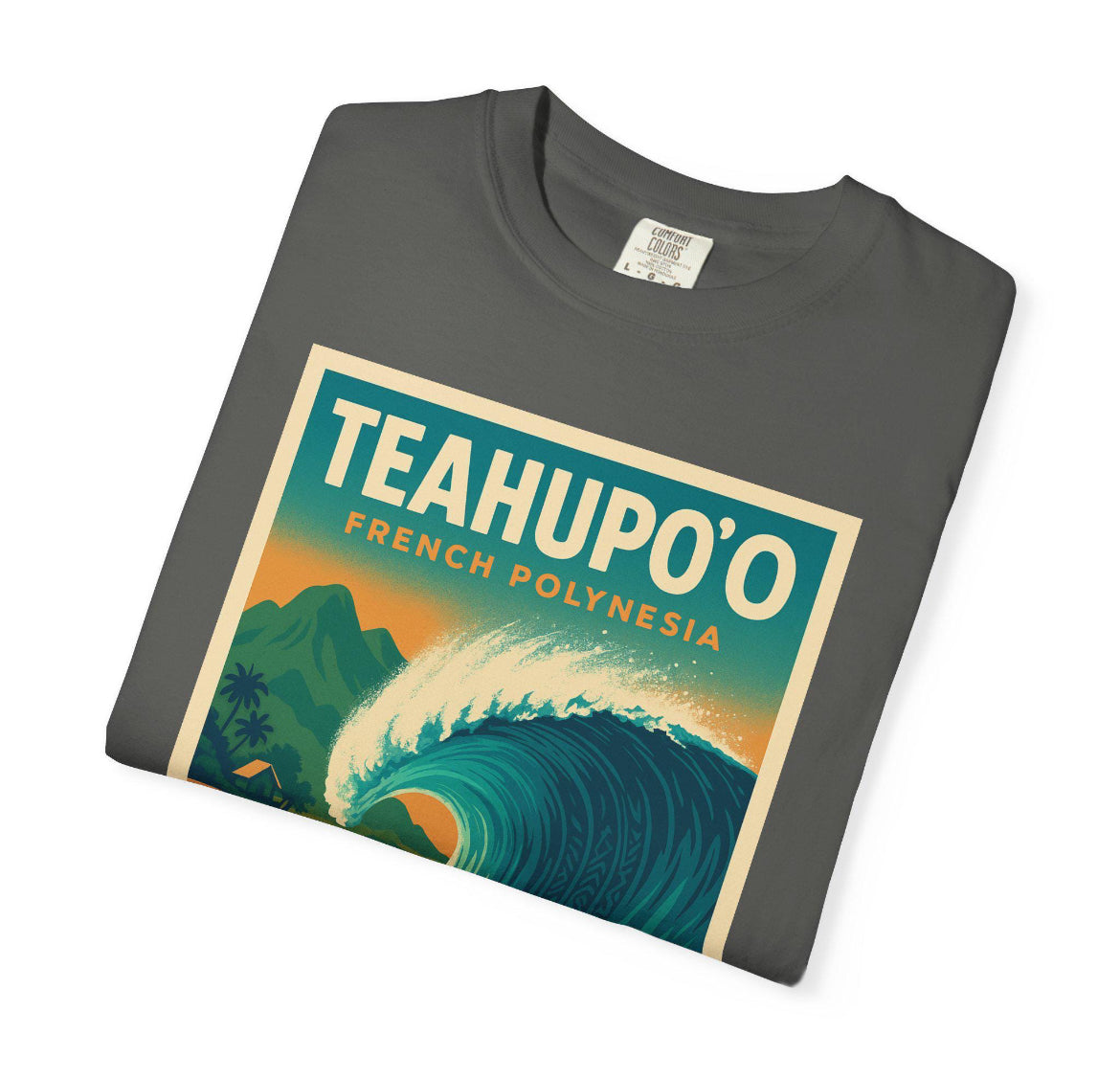 RRK Street Wear Mens Teahupoo Surf T-shirt, Men’s Surf Tee, Casual Men’s T-shirt