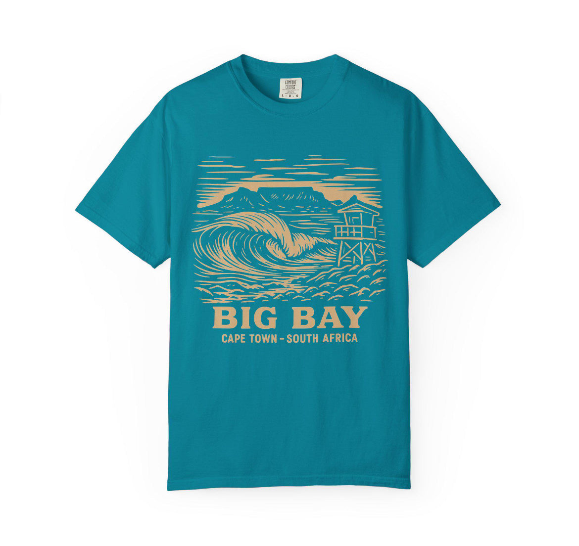 RRK Men’s BigBay Cape Town T-Shirt, Casual Men’s Tee, Surf Tee