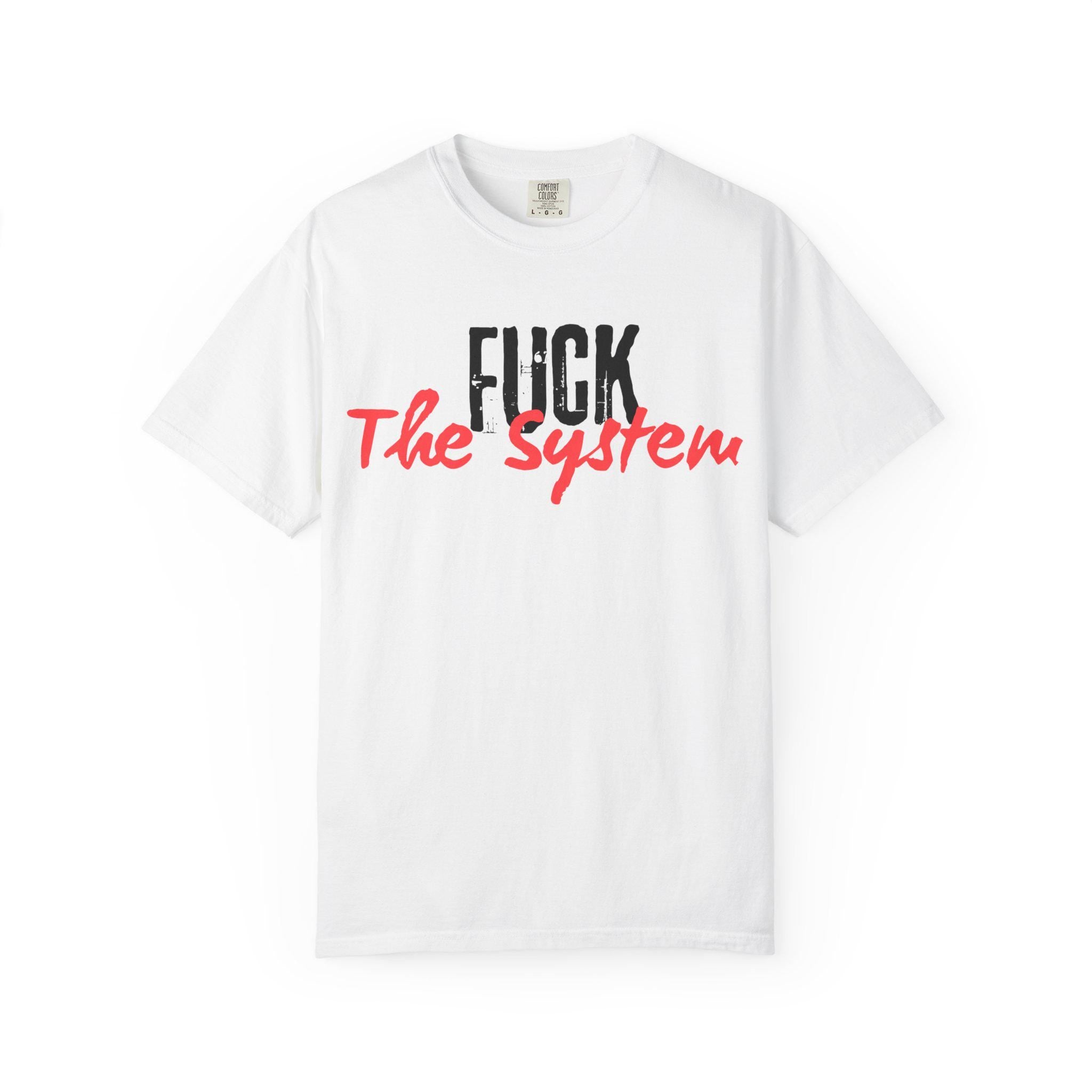RRK FucktheSystem T-Shirt, Graphic Shirt, Mens Tee, Streetwear, Casual Wear for men