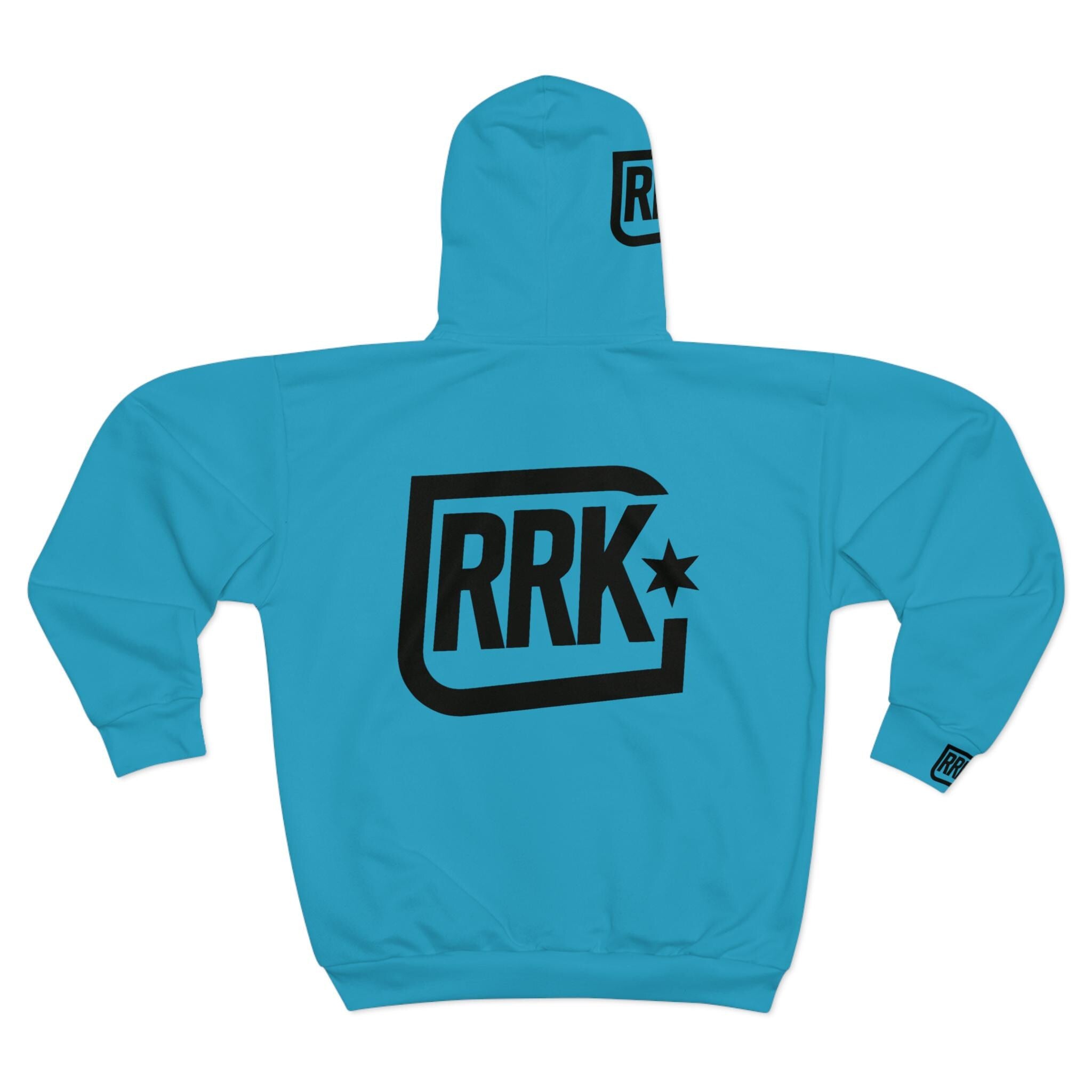 RRK Street Wear Urban Bold Men's Zip Hoodie, Smart Stylish Hooded Sweatshirt Hoodie for Him, Jacket, Streetwear