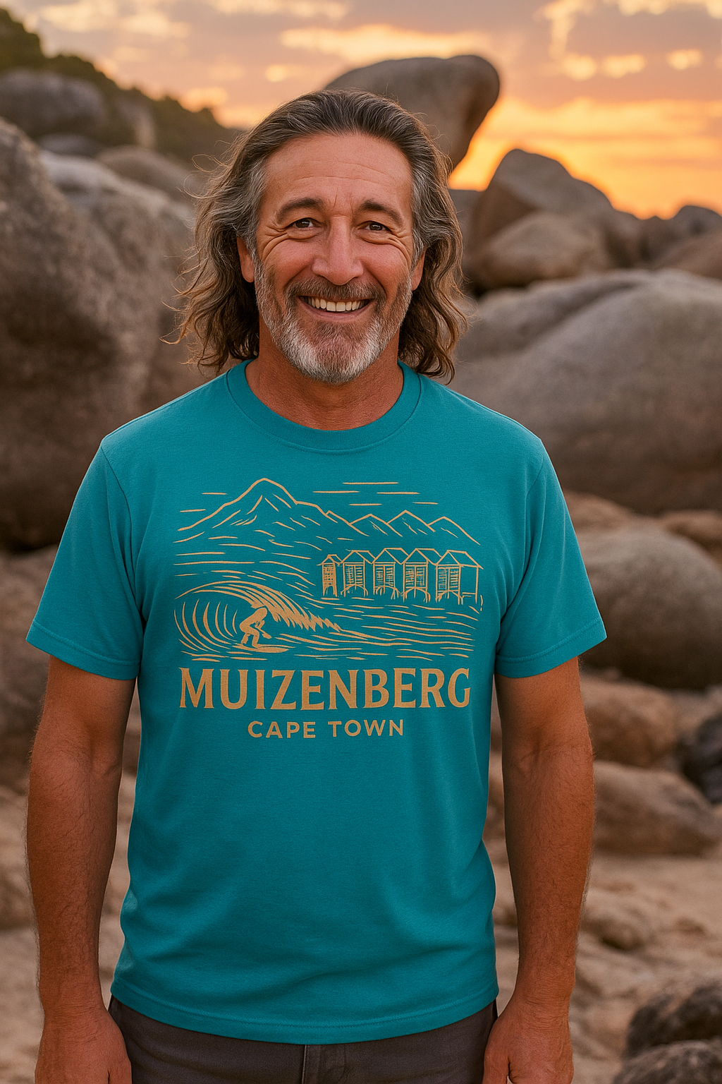 RRK Men’s Muizenberg Surf T-shirt, Casual Wear, Mens Tee Graphic Tee