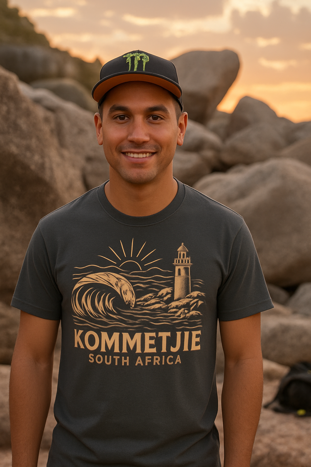 RRK Mens Kommetjie Surf T-shirt, Casual Wear Mens Tee, Stylish Graphic Tee, Gift