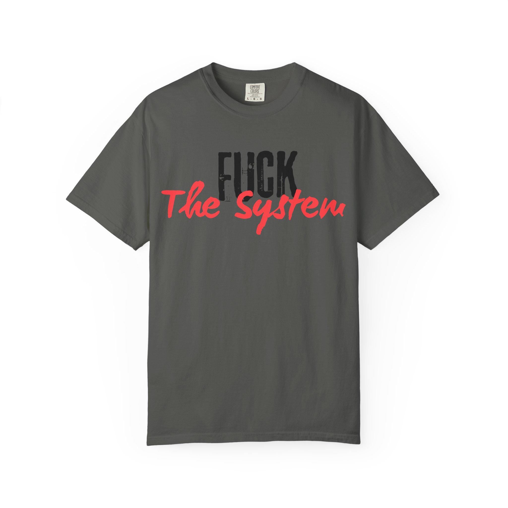 RRK FucktheSystem T-Shirt, Graphic Shirt, Mens Tee, Streetwear, Casual Wear for men