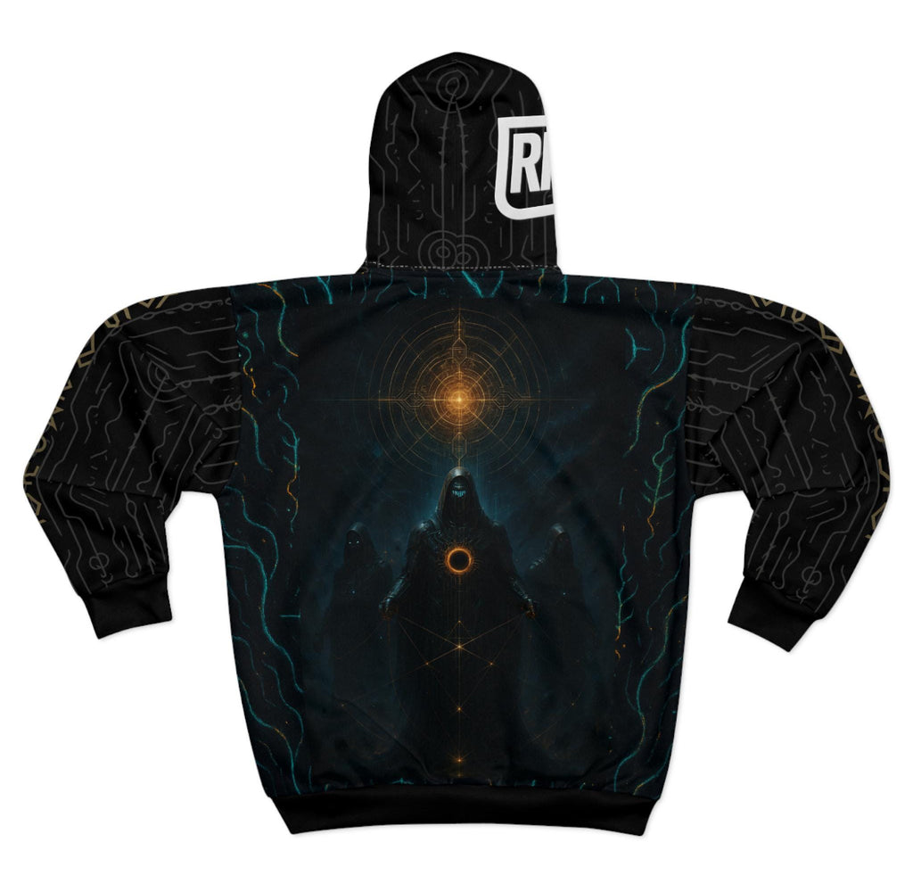 Black RRK Street Wear DarkOverlordCrimson Zip Hoodie, Comfortable Casual Wear, For Men