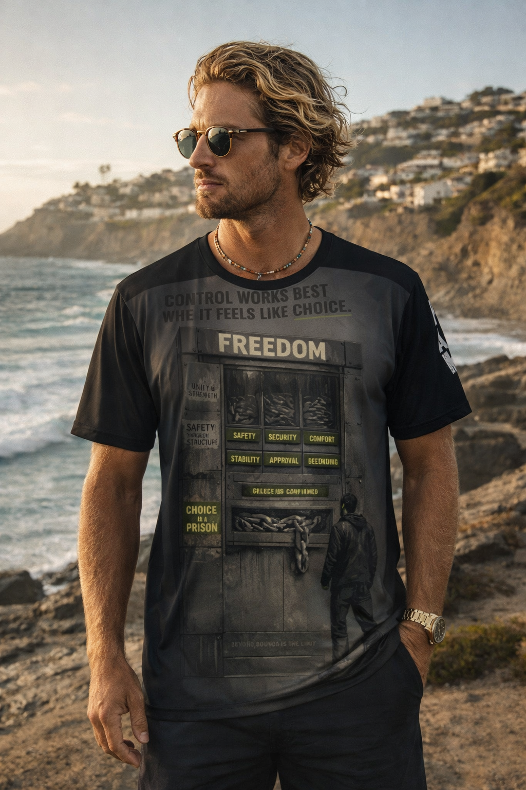 RRK Control is Choice men’s casual T-shirt