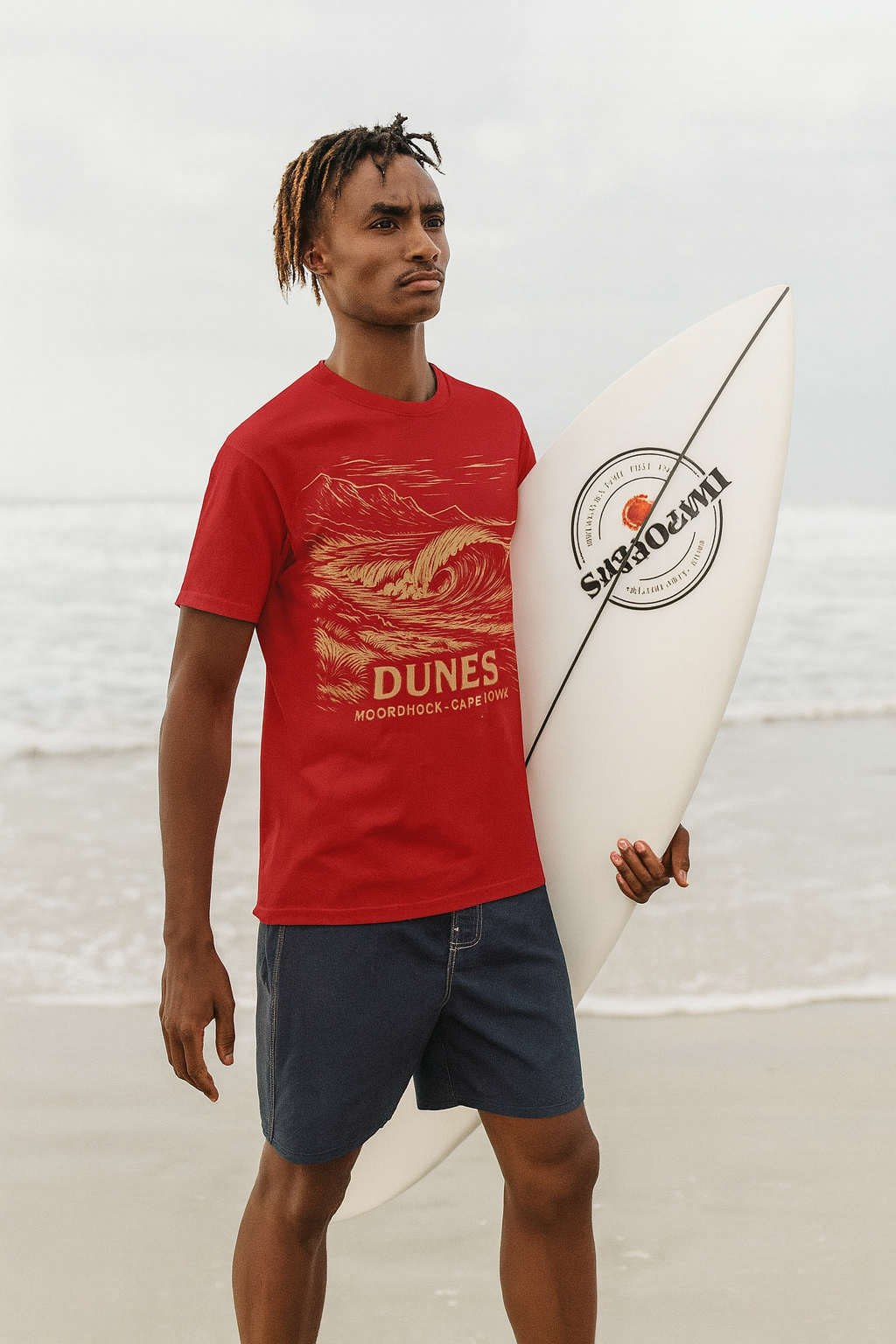 RRK Street Wear Men’s Dunes Surf T-shirt, Casual Wear, Mens Tee, Graphic Tee