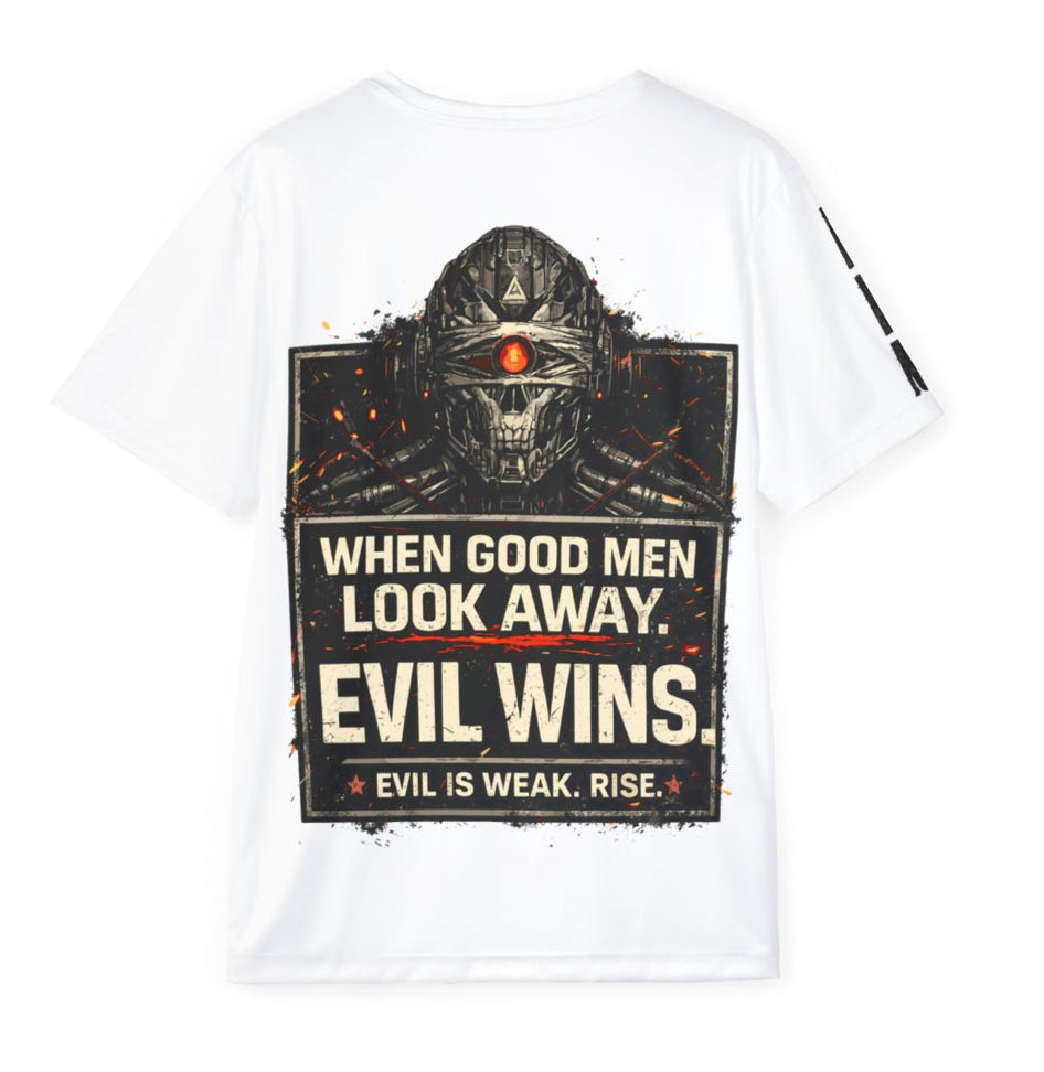 RRK Evil is Weak men’s motivation casual T-shirt. Casual men’s tee