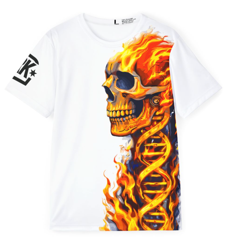 RRK DNA SKULL & FLAMES MEN’s T-SHIRT 