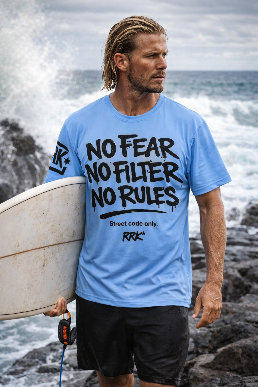 NO FEAR • NO FILTER • NO RULES — RRK Back Print Tee