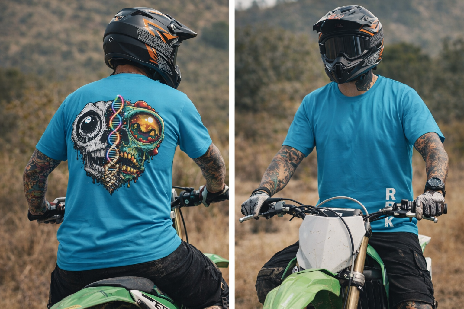 RRK ZombieSkull men’s tee. Casual men’s T-shirt