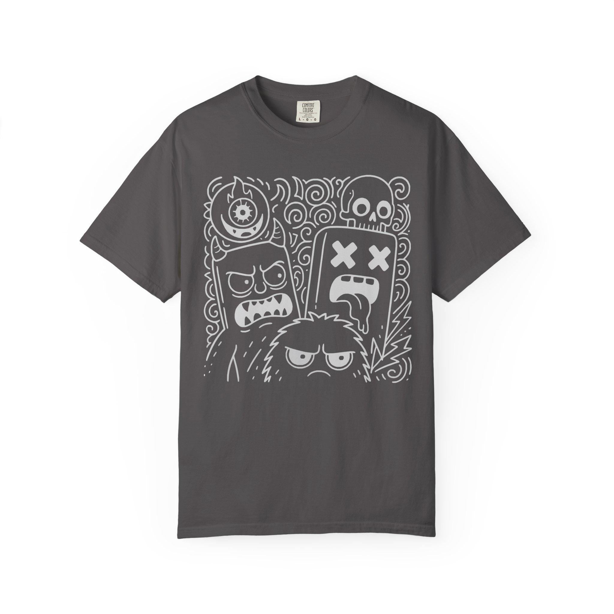 RRK Street Wear Dark EvilDoodle T-Shirt, Graphic Shirt, Mens Tee, Streetwear, Casual Wear