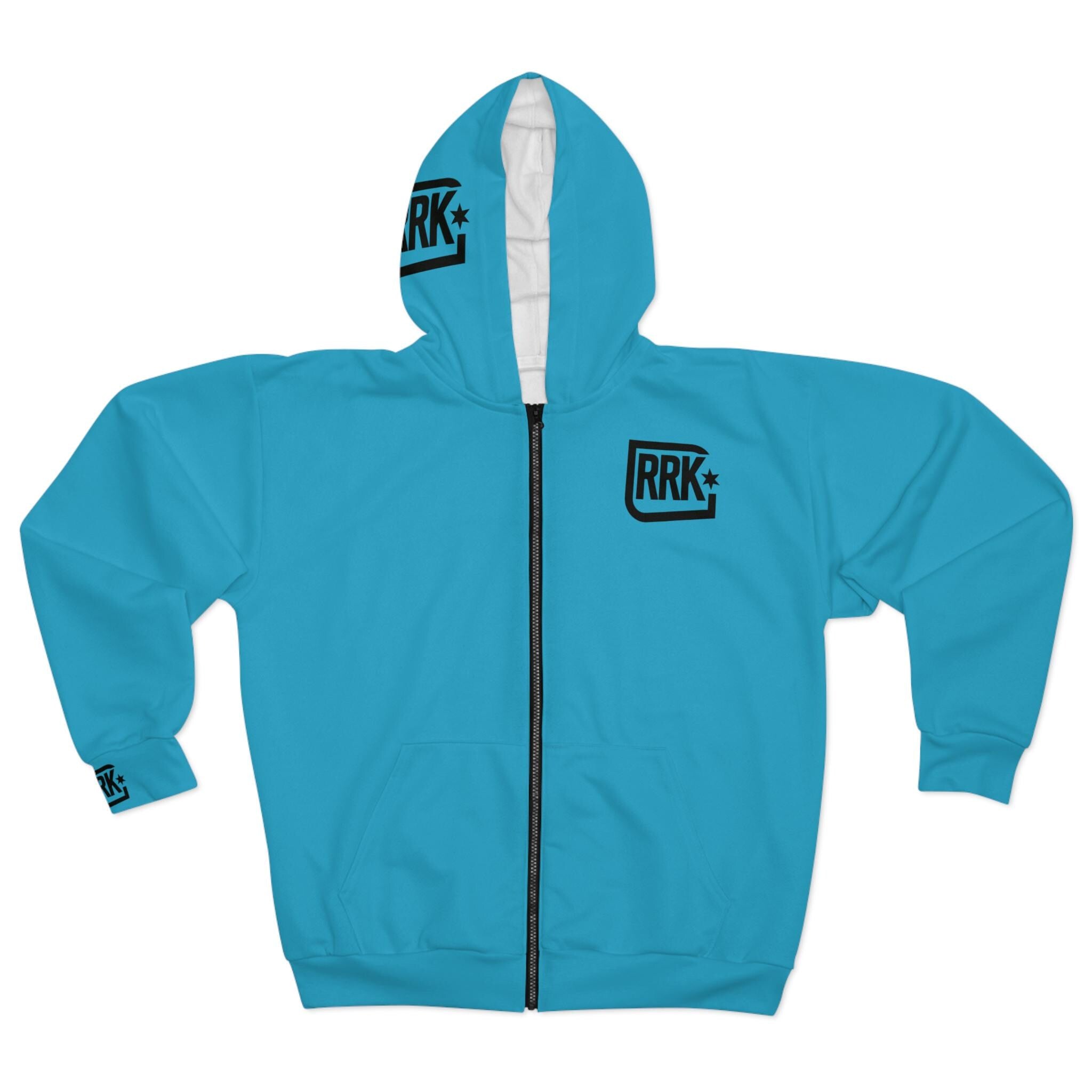 RRK Street Wear Urban Bold Men's Zip Hoodie, Smart Stylish Hooded Sweatshirt Hoodie for Him, Jacket, Streetwear