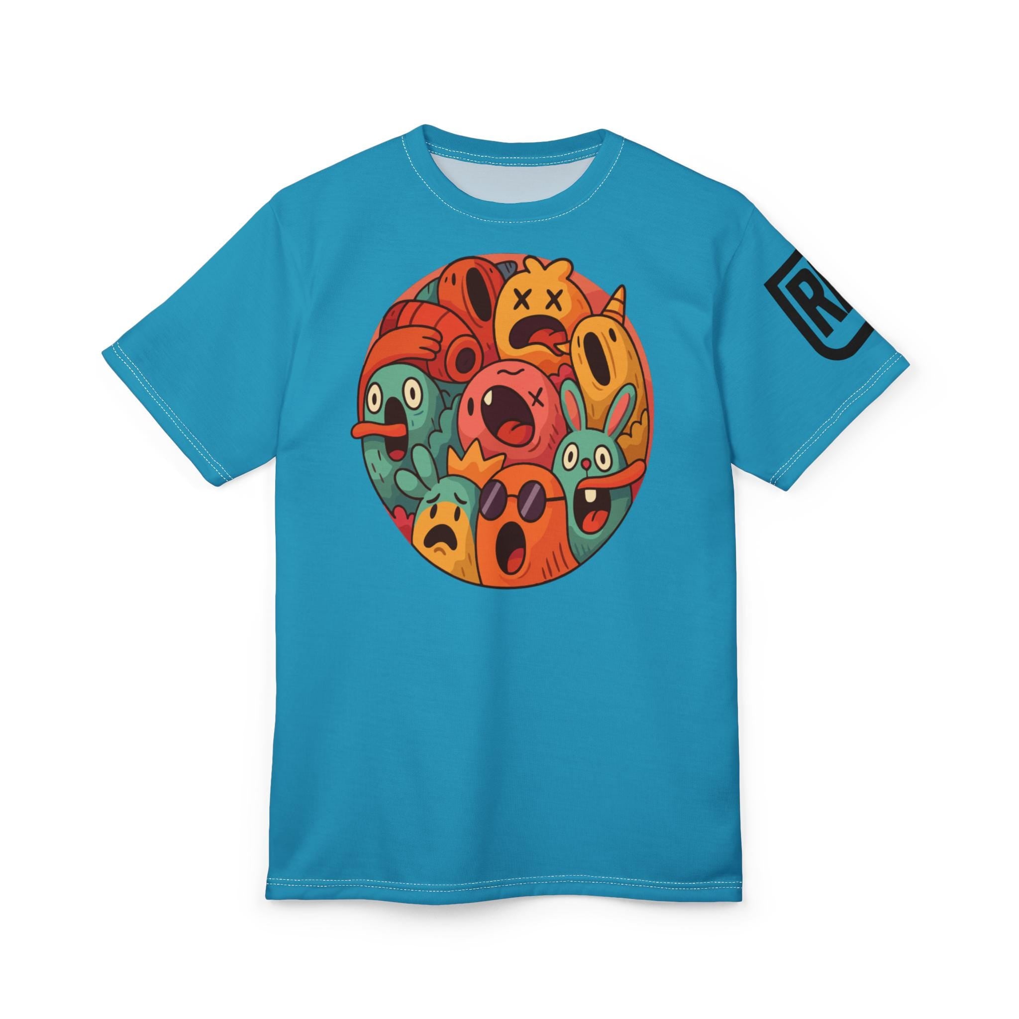 RRK Street Wear DoodleAliens Mens T-Shirt, Casual Tee for men