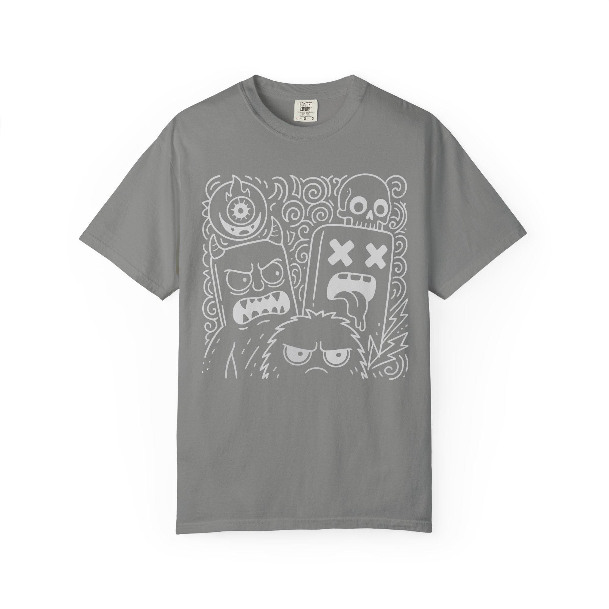 RRK Street Wear Dark EvilDoodle T-Shirt, Graphic Shirt, Mens Tee, Streetwear, Casual Wear